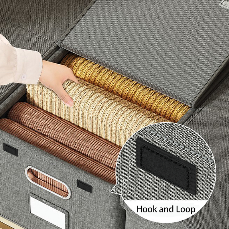 Fabric Cube Storage Bin Manufacturer - Modern Fashionable Large Capacity Foldable New Generation Fastener Lids for Clothing Organization