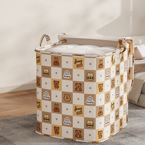 Printed Quilt Storage Bag Manufacturer - Large Capacity with Handle Foldable for Clothes and Toys Travel Moving Thicker Storage Solution