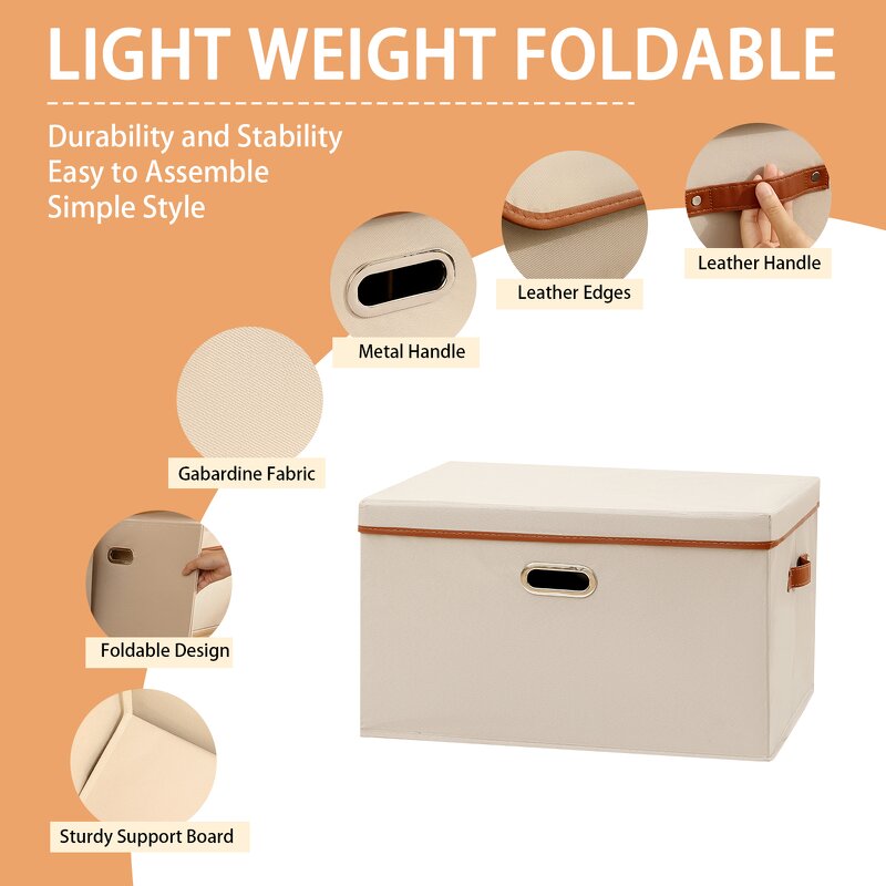 Gabardine Fabric Storage Box Manufacturer - Cloth Steel Collapsible for Wardrobe Closet Clothes Organizer