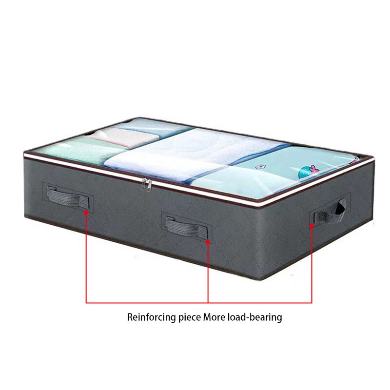 Underbed Clothing Storage Boxes Manufacturer - Large Foldable Cute Design Zippered Organizer High Thick Breathable Compression Bags
