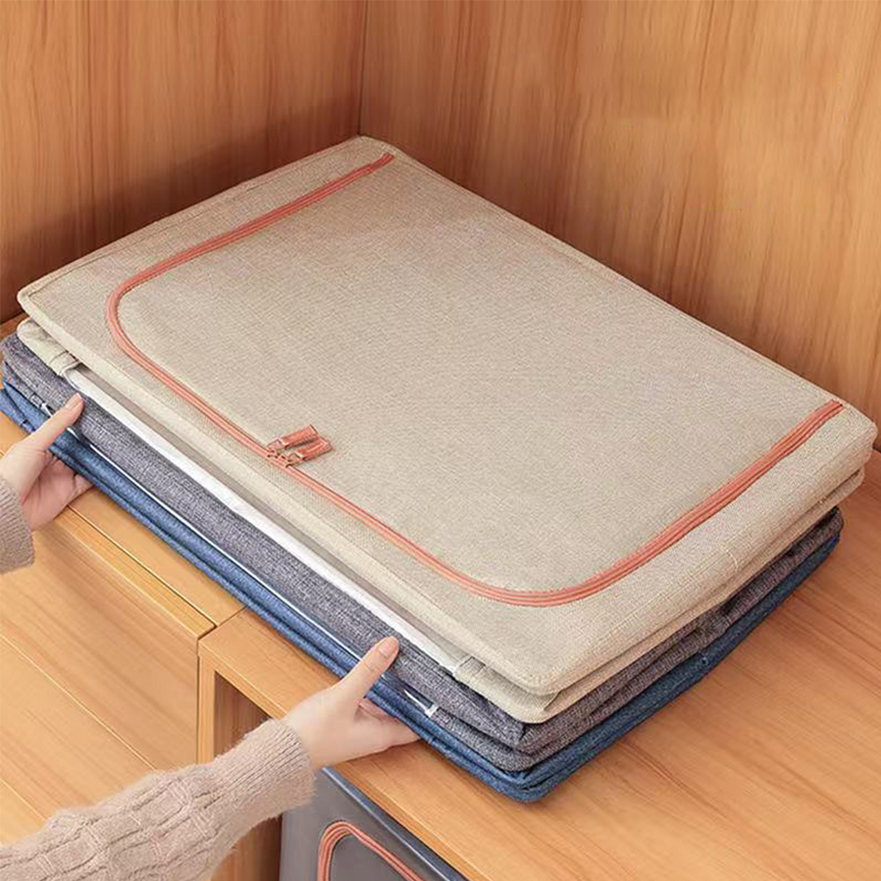 Clothes Storage Bins Manufacturer - Foldable Stackable Container Organizer Set with Clear Window & Carry Handles & Metal Frame