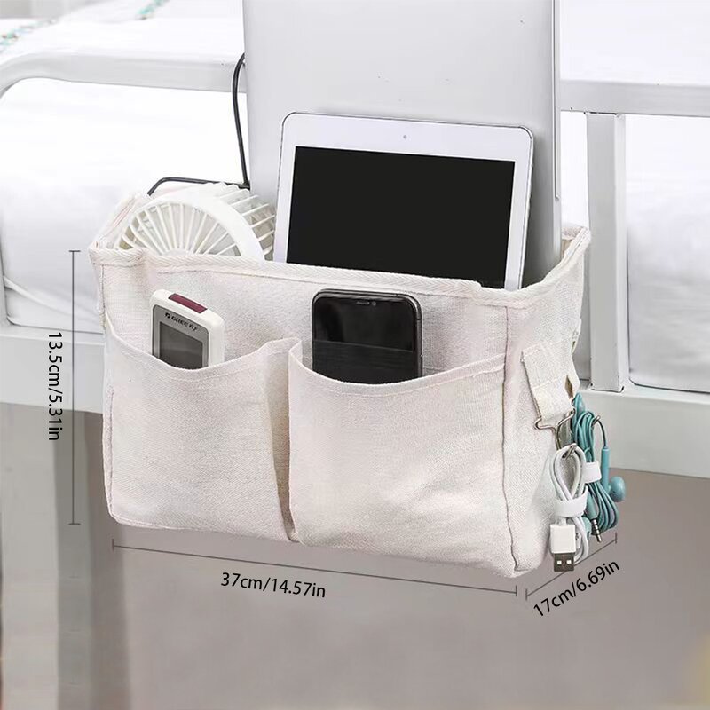 Mini Hanging Storage Bag Manufacturer - Bedside Storage Organizer Toy Box With Angle Hook and Pocket