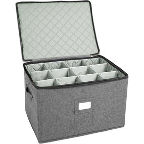 Wine Glass Storage Box Manufacturer - Custom Large Rectangular Integrated Multifunctional Foldable Kitchen with Lid Modern Tableware