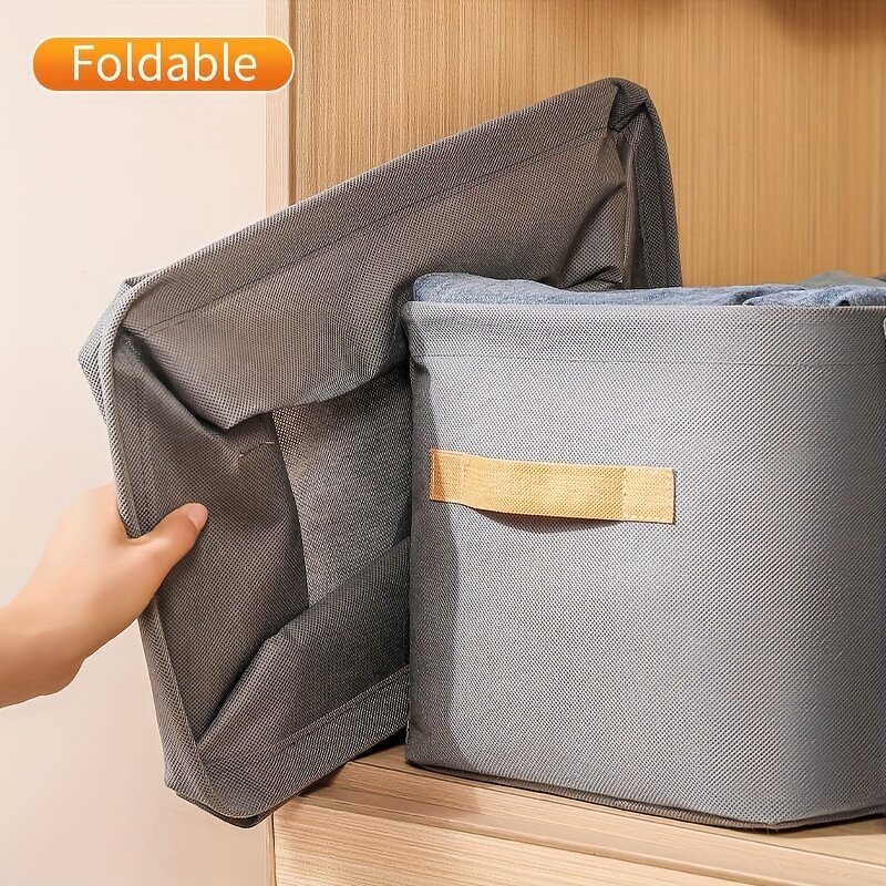 Fabric Storage Baskets Manufacturer - with Handles for Clothing Quilts Portable Closet Foldable