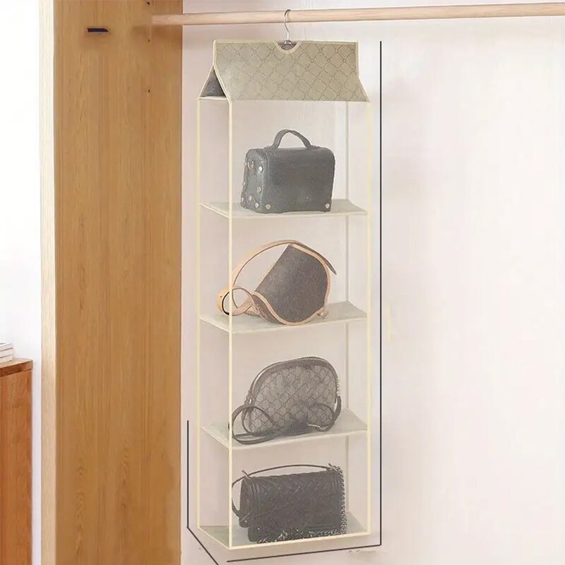 Transparent Wall Hanging Storage Bag Manufacturer - Cloth Storage Organiser Hanging Clothes Bags Handbag Cabinet