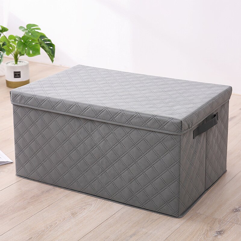 Fabric Organizer Manufacturer - Foldable Storage Racks with Lids for Home Clothing Wardrobe Closet Storage Box Handle Packaging