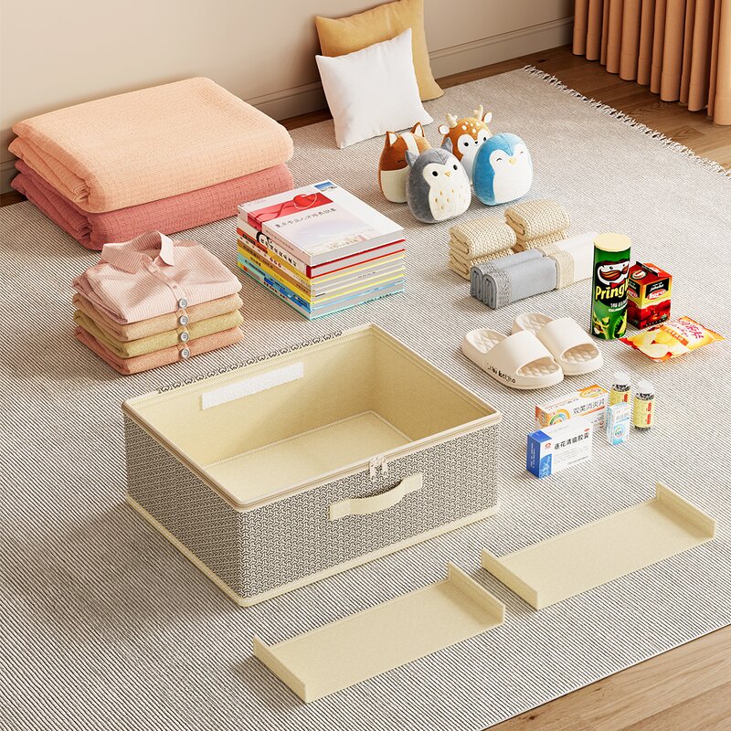 Wardrobe Clothes Organizer Manufacturer - Large Foldable Closet Storage Rectangle Case for Home Use Fabric for Clothing Storage