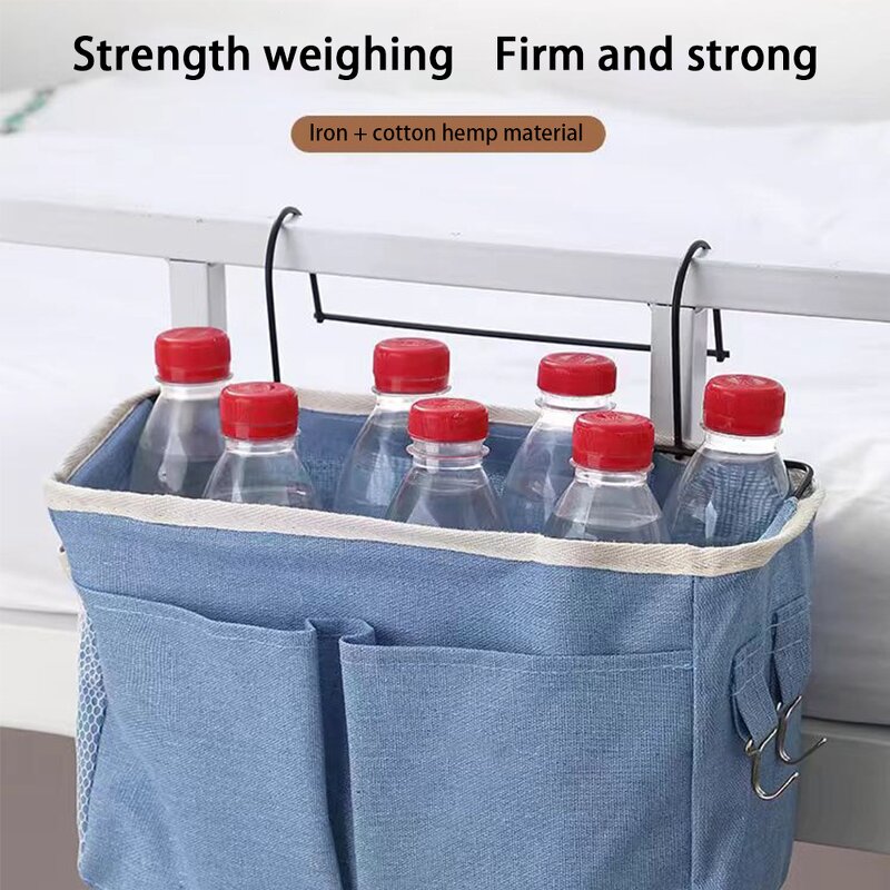 Mini Hanging Storage Bag Manufacturer - Bedside Storage Organizer Toy Box With Angle Hook and Pocket