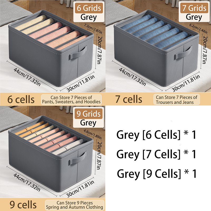 Collapsible Drawer Organizer Manufacturer - Hot Selling Modern Design Sturdy Eco-Friendly Closet Storage Box 6-Pack Dust Proof Jeans