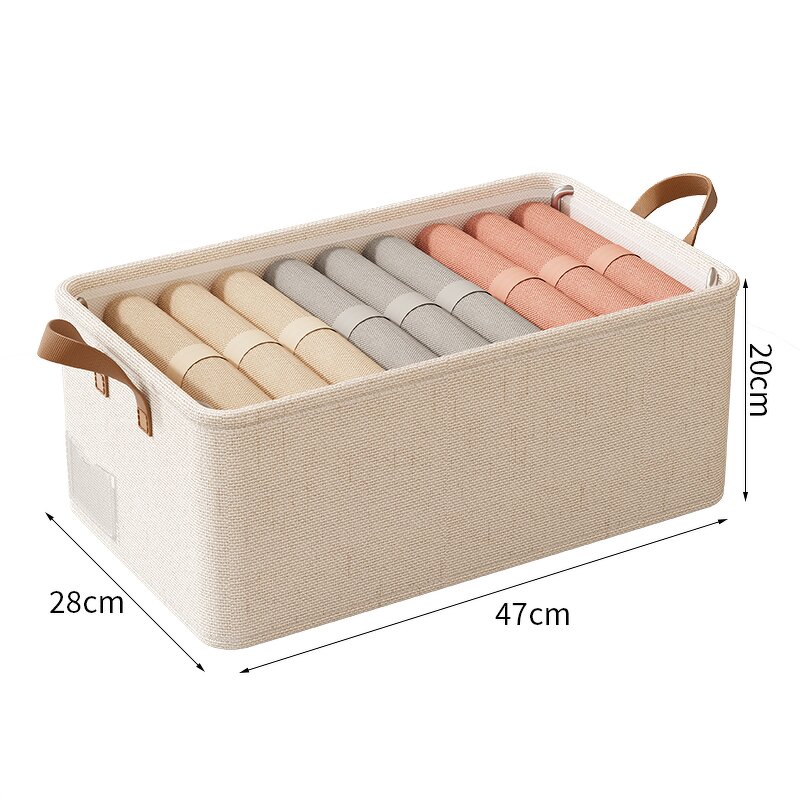 Cotton Foldable Clothes Storage Box Manufacturer - Modern Washable Closet Organizer for Bedroom Wardrobe