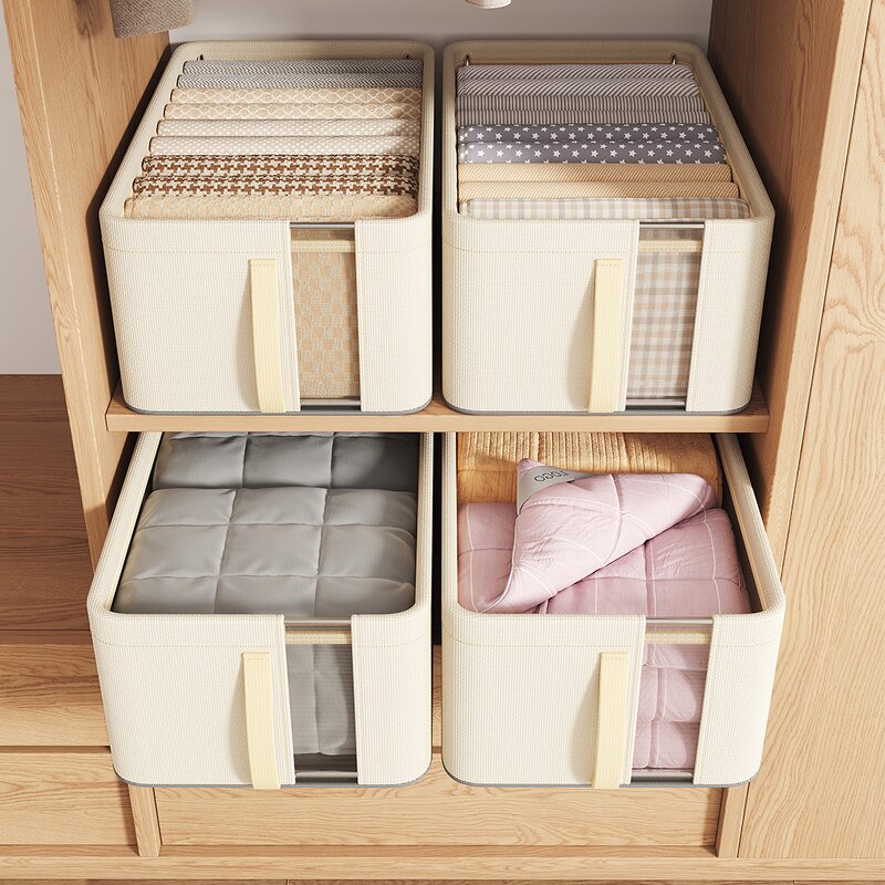 Collapsible Storage Box Manufacturer - Wholesale Custom High Quality Large Handle Foldable Cabinet Drawer for Clothing Organization Versatile