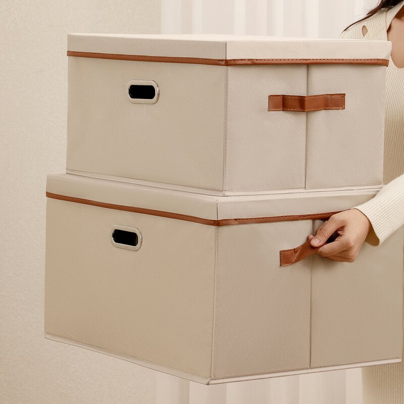 Gabardine Fabric Storage Box Manufacturer - Cloth Steel Collapsible for Wardrobe Closet Clothes Organizer