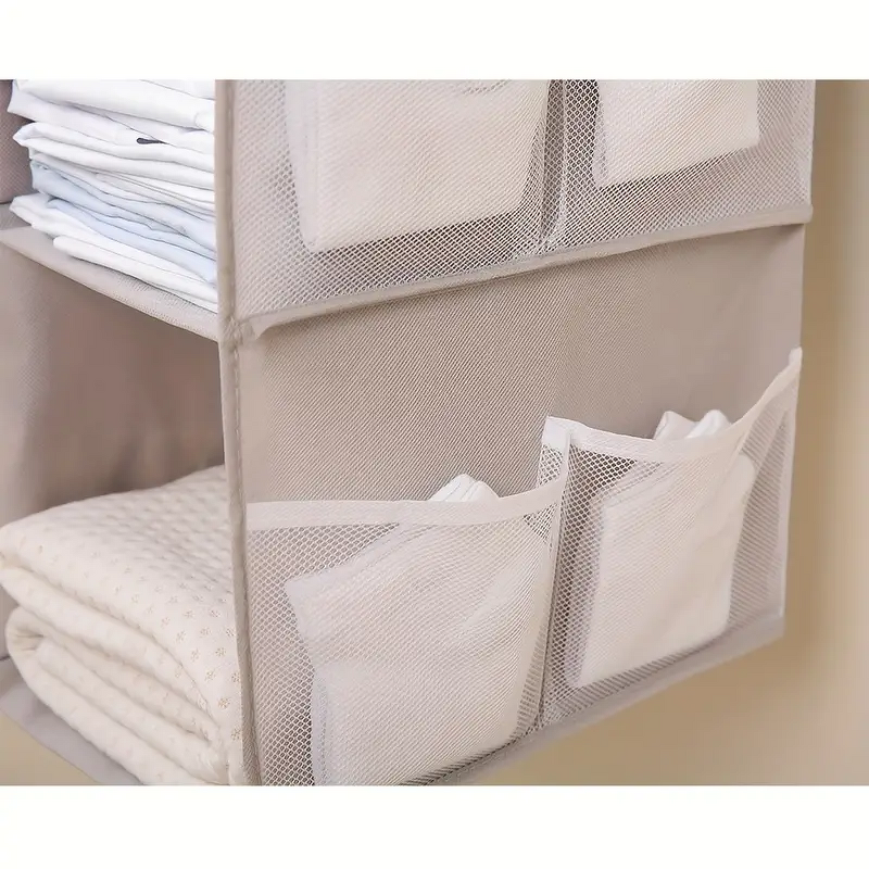 Non-Woven Wardrobe Storage Bag Manufacturer - Multi-Layer Folding Washable Hanging Bra Underwear Socks Clothes Organizer
