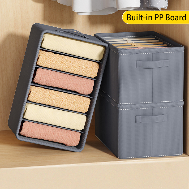 Collapsible Drawer Organizer Manufacturer - Hot Selling Modern Design Sturdy Eco-Friendly Closet Storage Box 6-Pack Dust Proof Jeans