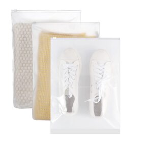 Frosted Zipper Bag Manufacturer - YC Free Sample Matte Plastic Custom Logo Transparent Zipper Poly With Zip Lock for Clothing Packaging