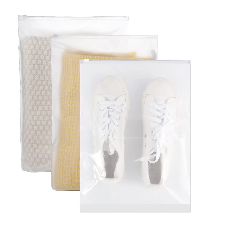 Frosted Zipper Bag Manufacturer - YC Free Sample Matte Plastic Custom Logo Transparent Zipper Poly With Zip Lock for Clothing Packaging