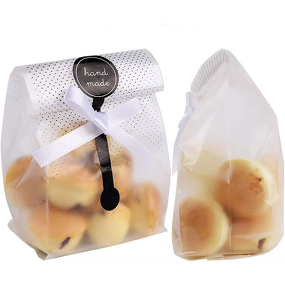 Cellophane Bags Manufacturer - YC Transparent Plastic With Hand Made Stickers for Cookie Cake Wrapping Bread Packaging Stand up