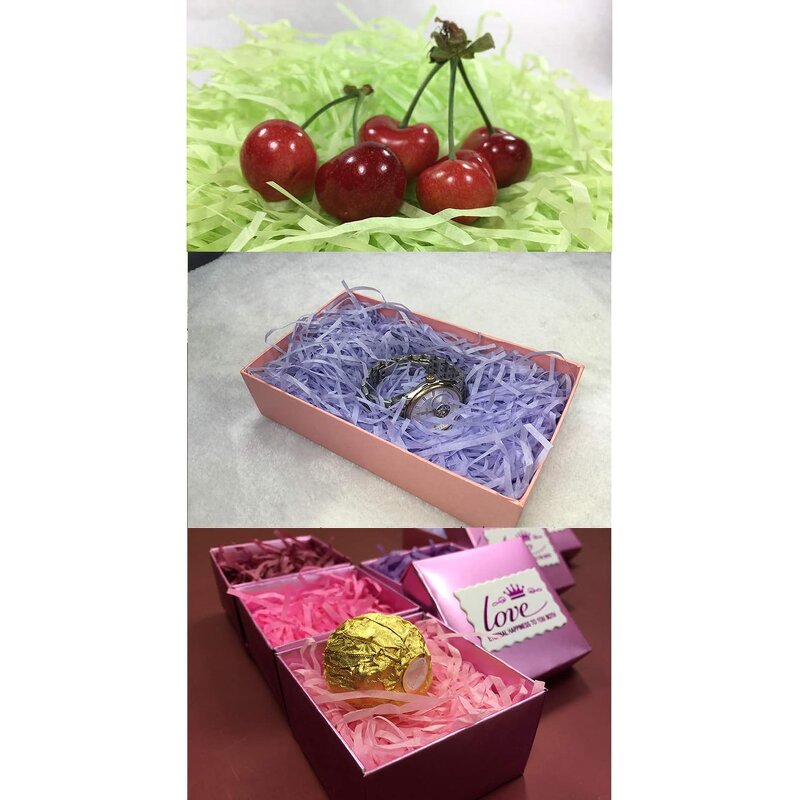 Raffia Shredded Paper Manufacturer - YC Top Selling Colorful 50-100g/bag Multicolor Fancy Christmas Decorative Tissue