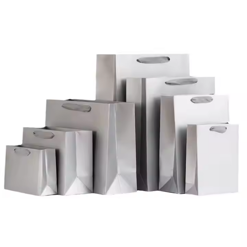 Cardboard Shopping Bags Manufacturer - YC Wholesale Customizable Logo Luxury Beautiful Craft Gift Paper with Ribbon Handles Recyclable