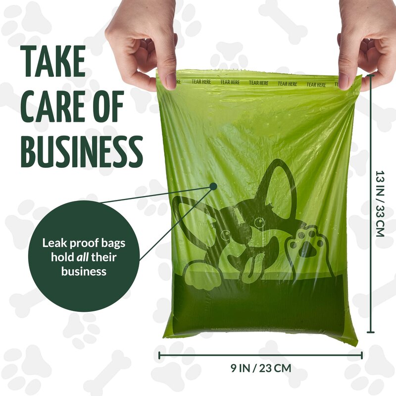 Biodegradable Poop Waste Bags Manufacturer - YC Custom Logo Printed Dog Cornstarch Trash Eco Friendly Compostable Plastic Pet Dog