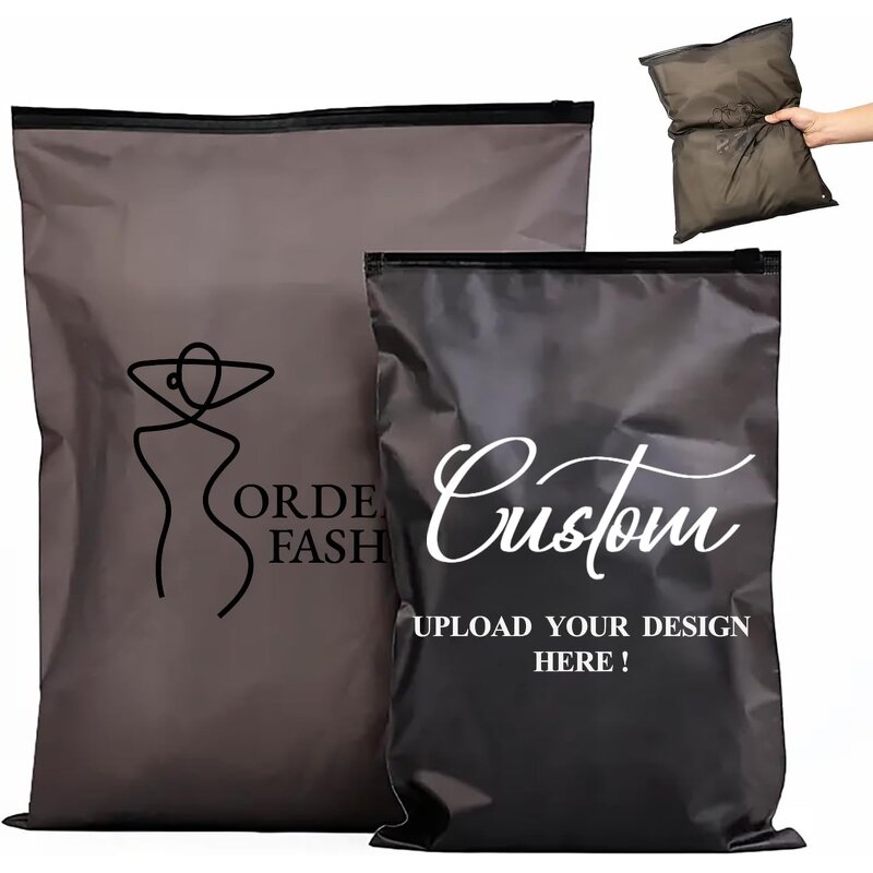 Resealable Zip Lock Bags Manufacturer - YC Free Sample Customized Print Self Cloth Packaging Plastic Black Matte Frosted Slider