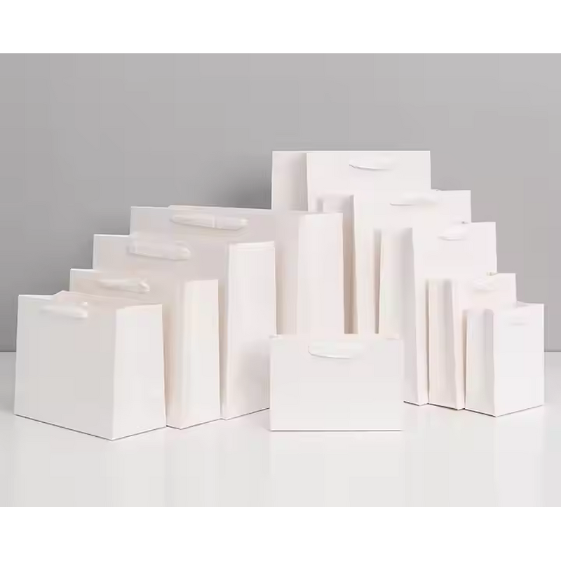 Cardboard Shopping Bags Manufacturer - YC Wholesale Customizable Logo Luxury Beautiful Craft Gift Paper with Ribbon Handles Recyclable