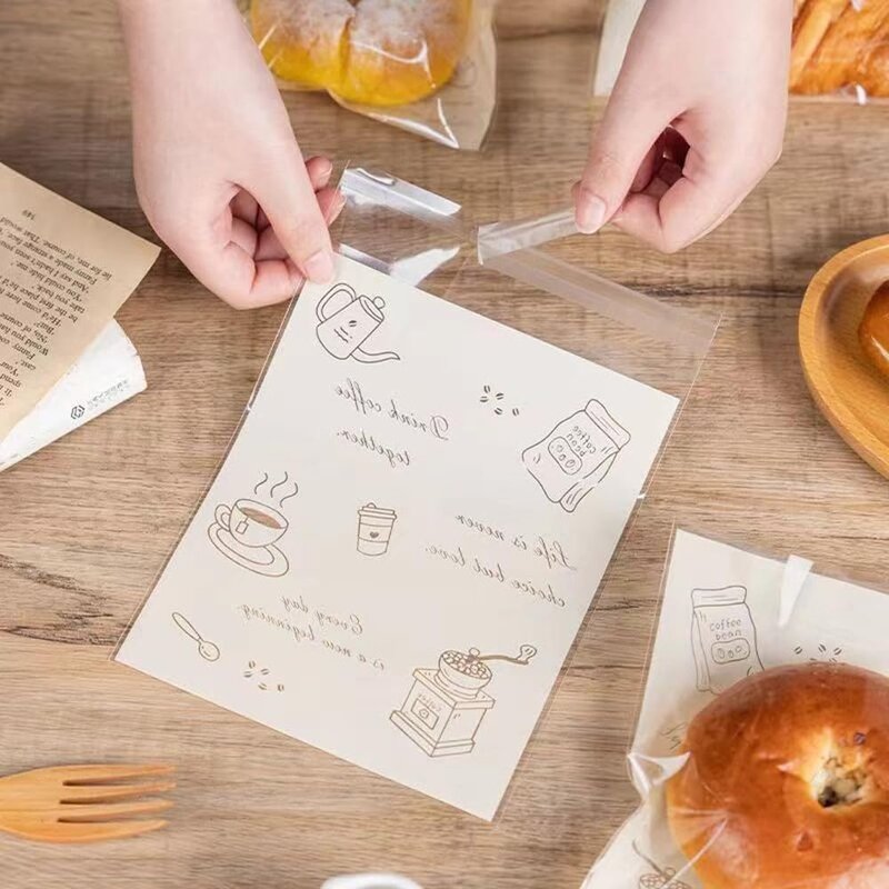 Transparent OPP Plastic Bag Manufacturer - YC Customized Logo with Self-Adhesive Zipper Reusable for Donuts Biscuits Bakery Packaging