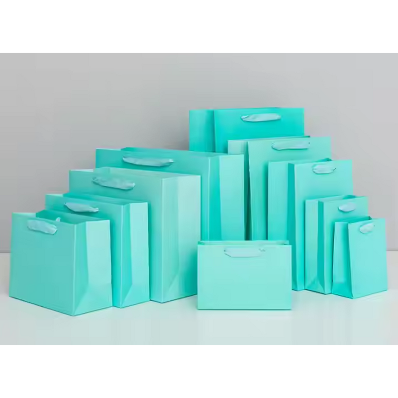 Cardboard Shopping Bags Manufacturer - YC Wholesale Customizable Logo Luxury Beautiful Craft Gift Paper with Ribbon Handles Recyclable