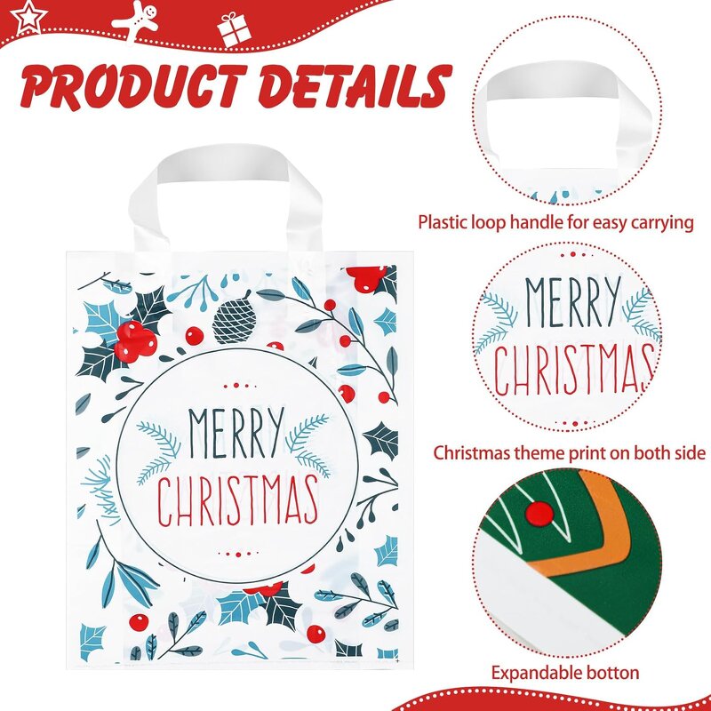 Shopping Bag Manufacturer - YC Custom Recyclable LDPE/HDPE Tote Retail Gusset Plastic Packaging with Soft Loop Handles for Gift