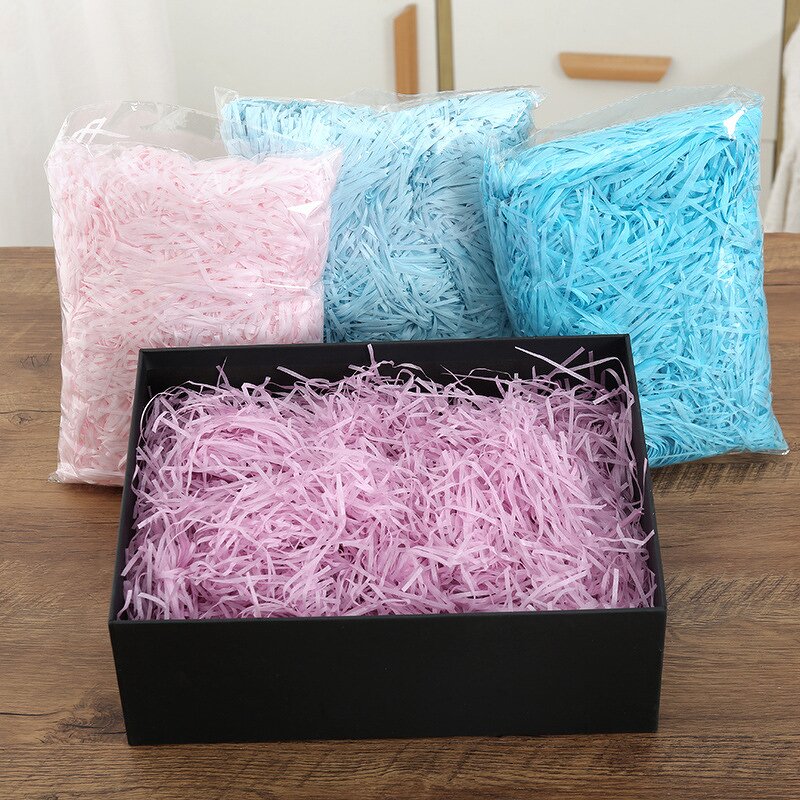Raffia Shredded Paper Manufacturer - YC 50-200g Colorful Crinkle Recycled Bulk Decorative for Gift Box Packing Filling