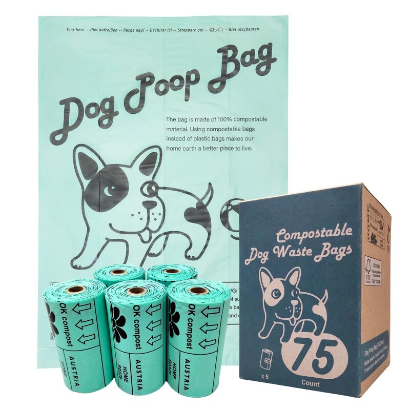Biodegradable Poop Waste Bags Manufacturer - YC Custom Logo Printed Dog Cornstarch Trash Eco Friendly Compostable Plastic Pet Dog