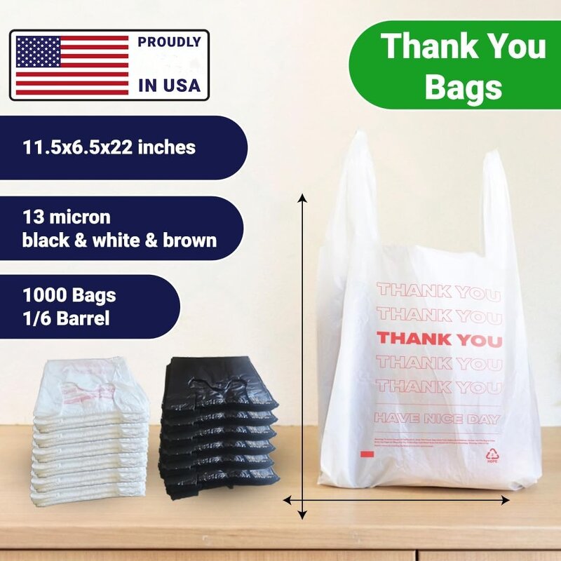 Plastic T Shirt Bags Manufacturer - Manufacturer's Customization Heavy Duty Vest Handle Colorful Shopping Packaging Thank You T-shirt