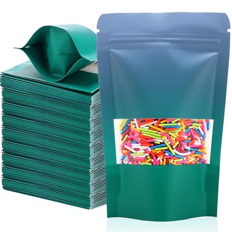 Holographic Mylar Bags Manufacturer - YC Manufactures Food Grade Packing Aluminum Candy Pouch Compound Stand up Zipper With Window