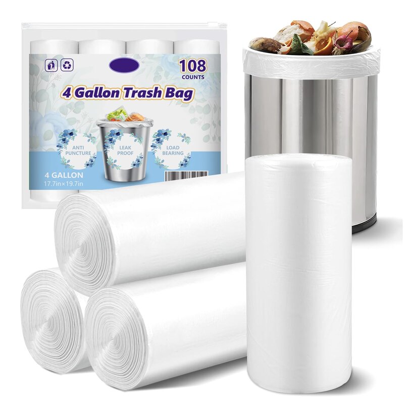 Trash Bag Manufacturer - YC Best Selling Customized LOGO Heavy Duty Household Plastic Garbage 4 Gallon for Kitchen