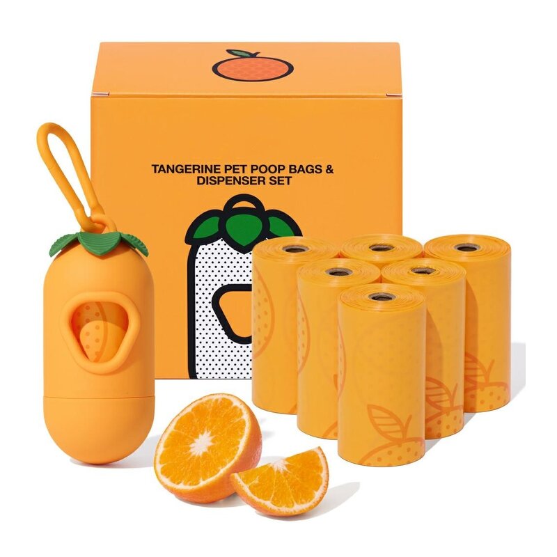 Biodegradable Pet Poop Bags Manufacturer - YC Customized Yellow Daisy Trash Compostable Waste Heavy Duty Corn Starch With Dispenser