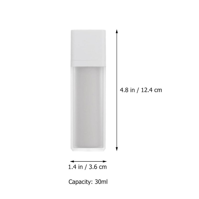 Vacuum Pump Bottle Manufacturer - YC Twist up 15-50ml Plastic Refillable Clear Matte Square Shape Lotion for Cosmetic Cream