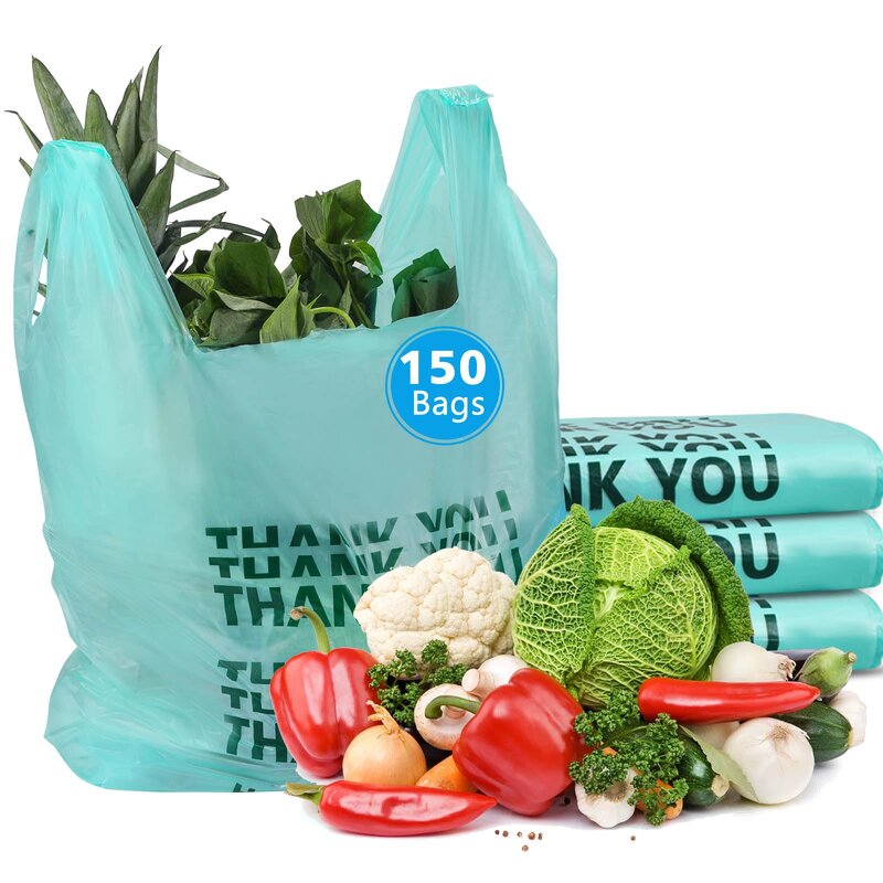 Compostable Shopping Bags Manufacturer - YC Factory Custom Handle Kitchen Garbage Biodegradable Grocery Plastic T-shirt