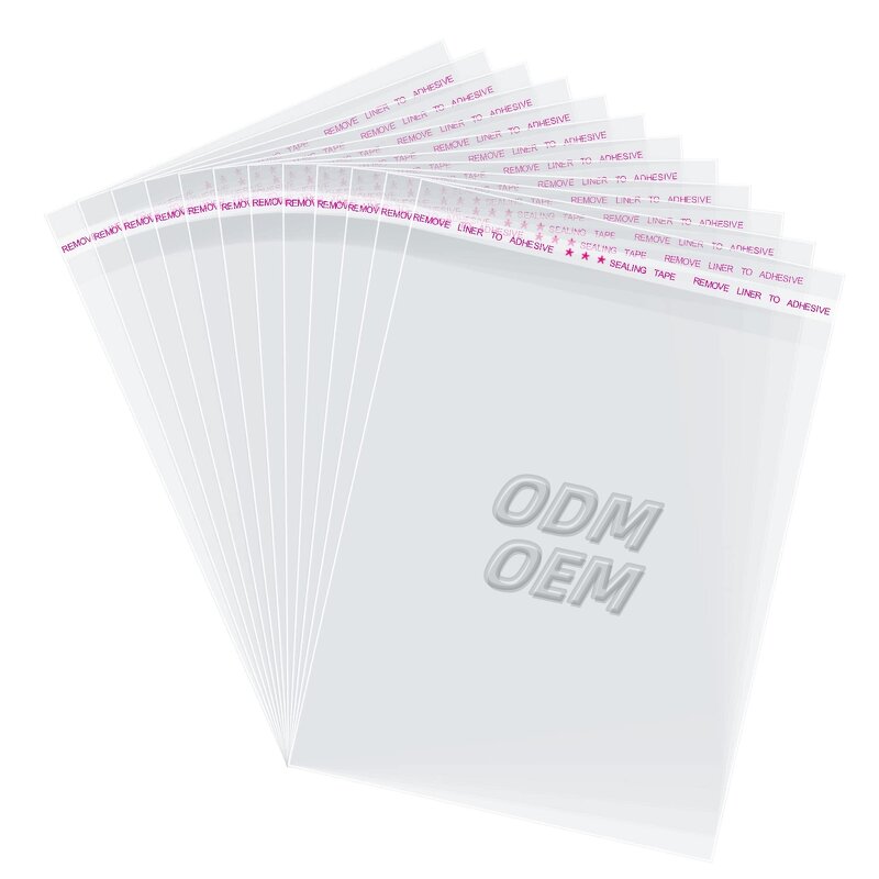 Self-adhesive Plastic Packaging Bag Manufacturer - Transparent sealed Glass Paper Resealable Cellophane OPP Fresh-keeping Reusable Gift