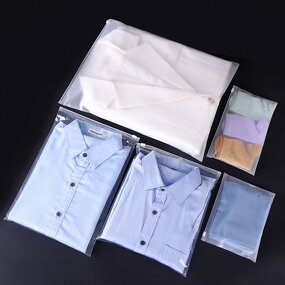 Frosted Zipper Bag Manufacturer - YC Custom Own Logo Eco-friendly Printing Plastic Packaging Transparent EVA for Clothing