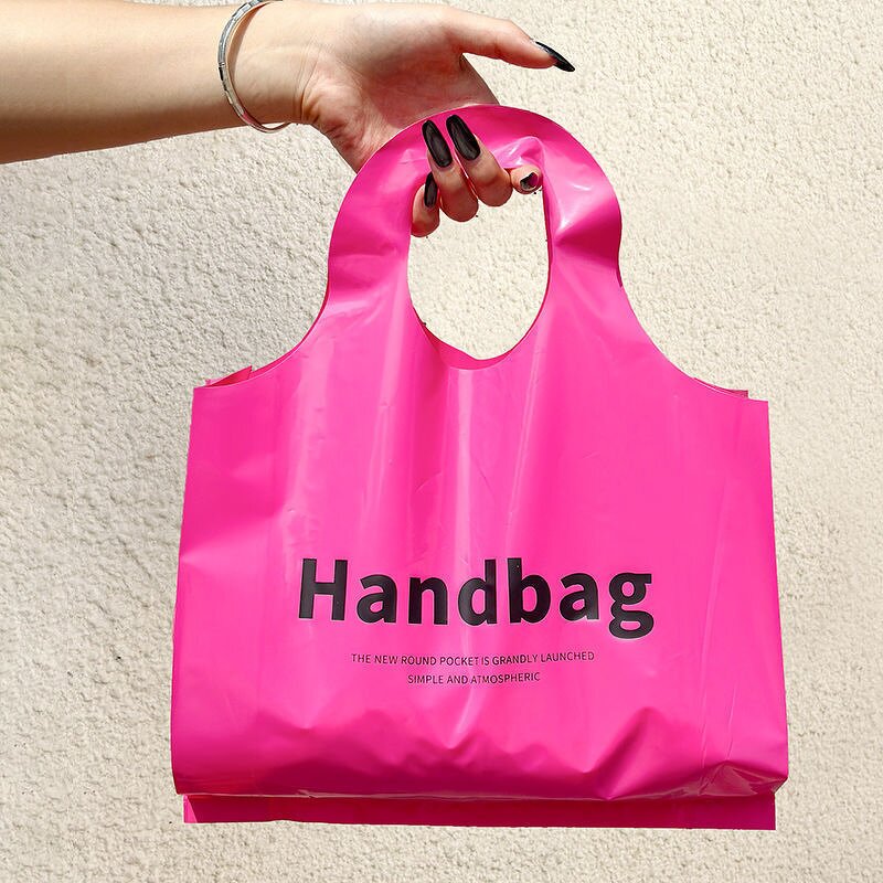 Shopping Bag Manufacturer - YC New Arrival Customize LDPE/HDPE Packing Clear Plastic Soft Loop Handle