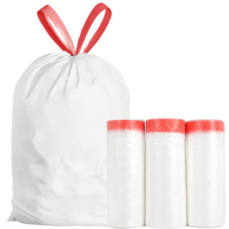 Drawstring Trash Bags Manufacturer - YC Custom Plastic Bag PE Thick Heavy Duty 16-18 Gallon Roll Liner Garbage