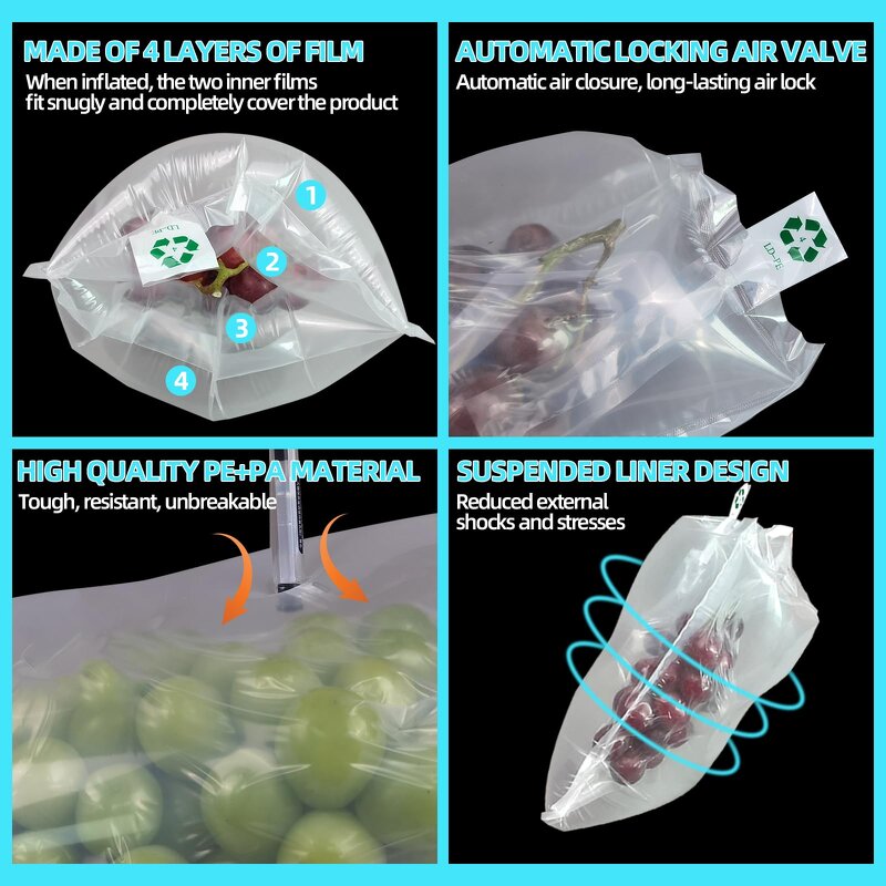 Inflatable Air Packaging Bags Manufacturer - YC Clear Plastic Thick Bubble Poly Mailer for Shipping Protection