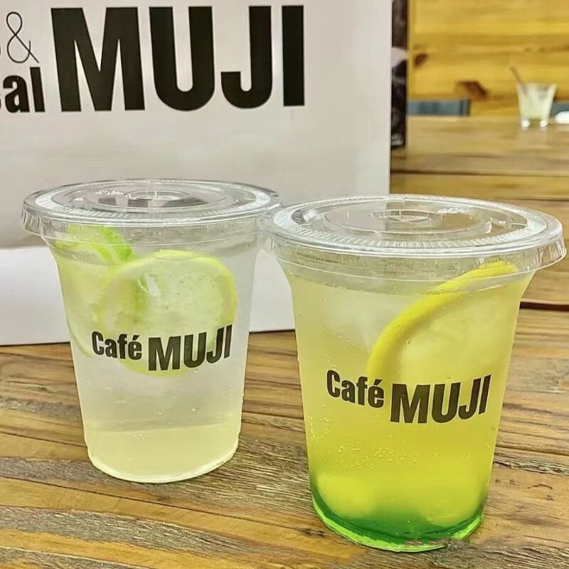 Plastic Cups Manufacturer - YC Custom LOGO Printed 16oz Clear Matcha Bubble Tea Soda Ice Coffee PET Transparent With Lids and Straws