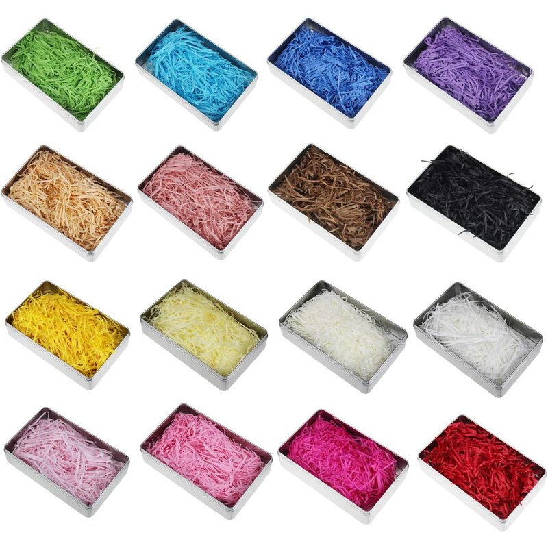 Raffia Shredded Paper Manufacturer - YC Top Selling Colorful 50-100g/bag Multicolor Fancy Christmas Decorative Tissue
