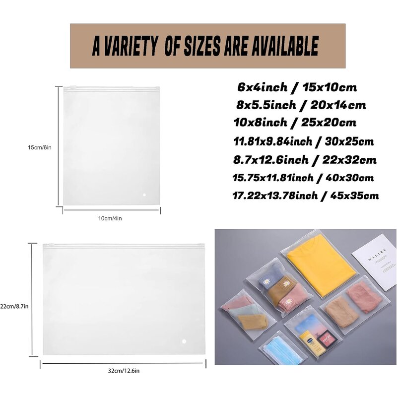 Frosted Zipper Bag Manufacturer - YC Customized Own Brand Logo Plastic Sealing ZipLock Matte Printing Customer Logo Plastic