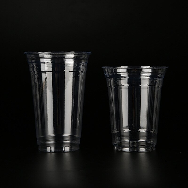 Plastic Cups Manufacturer - YC Wholesale Custom Logo Print 12oz PET Clear Cold Drink Bubble Tea Ice Latte Coffee Transparent with Lids