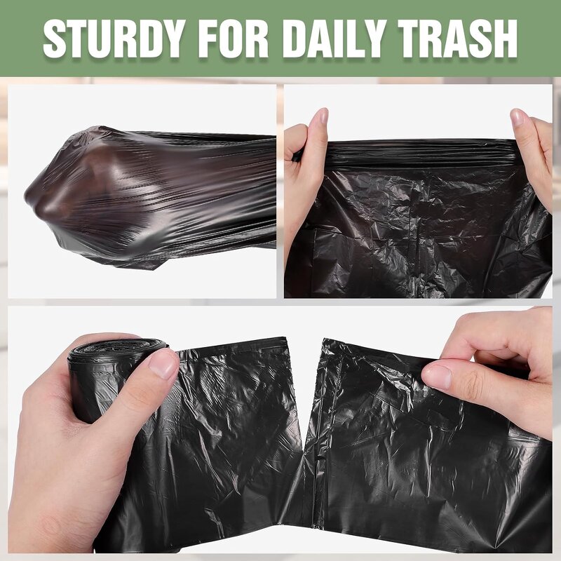 Refuse Sacks Manufacturer - YC Strong Large Thick LDPE HDPE Black Garbage Bag Customized Plastic Packing Trash Bags