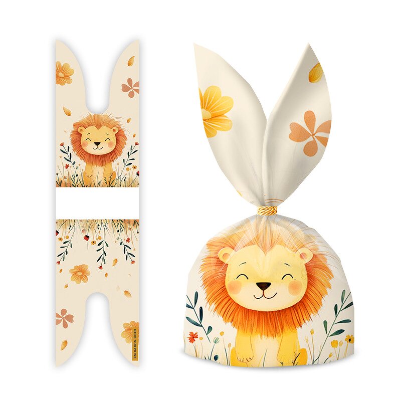 Plastic Food Pouch Manufacturer - YC 50 Pcs/Pack Small Animals Shaped Packing Rabbit Ears Sweets Party Decoration Candy Packaging