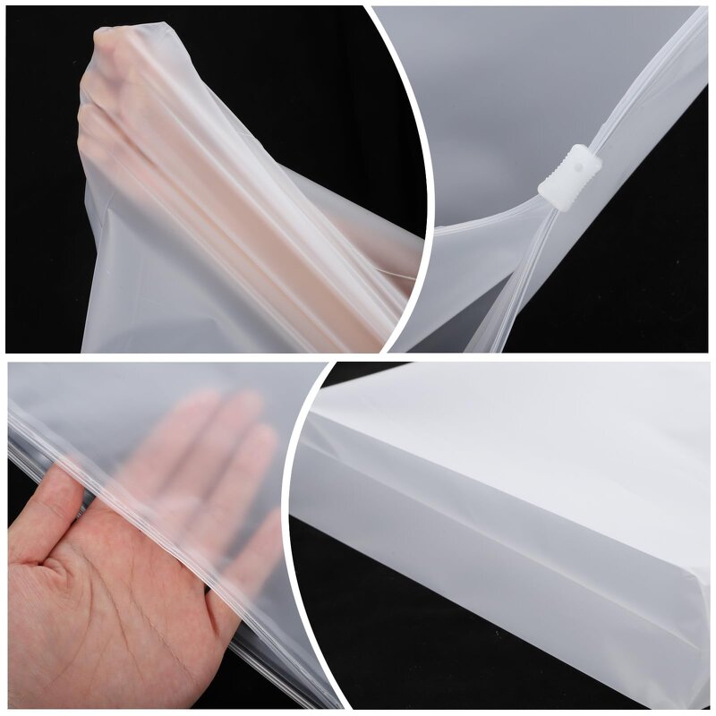 Matte Waterproof Zipper Bag Manufacturer - YC Stock Custom Clothing Bag High Quality Packaging Frosted Poly With Suffocation Warning