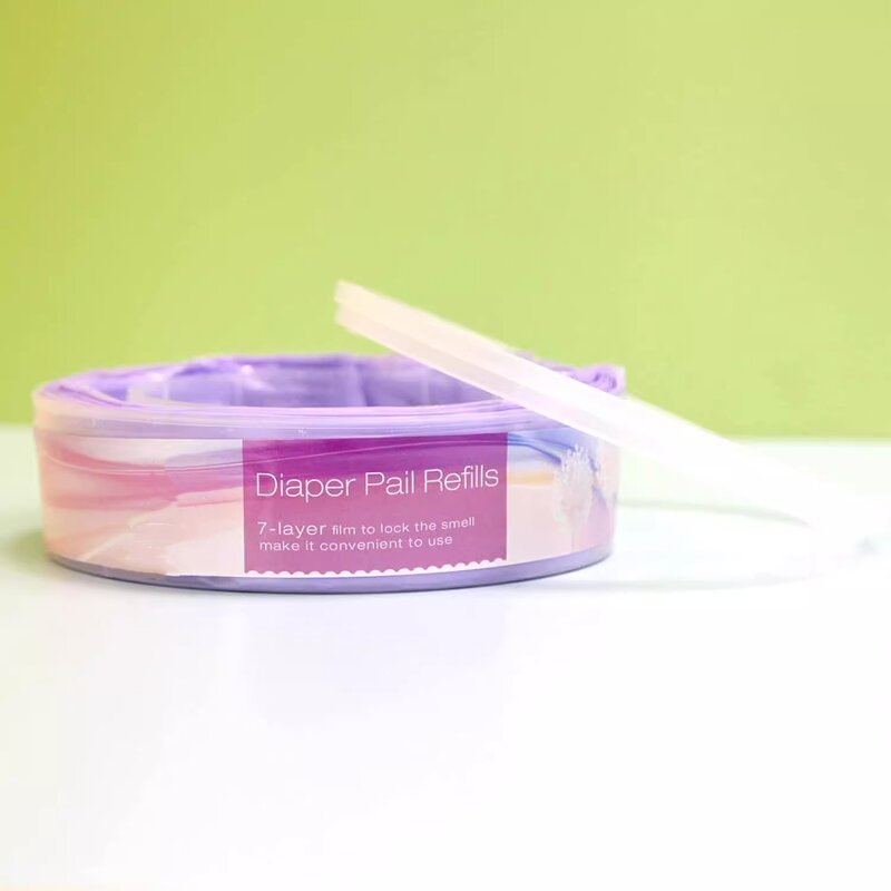 Diaper Pail Refill Bag Manufacturer - YC Factory Custom Household Plastic HDPE Trash Lemon Scent Purple Recyclable Baby